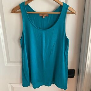 Ellen Tracy - Teal Scoop Neck Tank - Ladies Size Medium